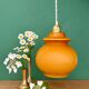 Vintage orange opaline suspension globe