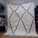 Tapis marocain Beni Ourain en laine tissée à la main
