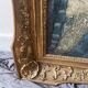 Louis XV table oil on canvas frame with gold leaf.