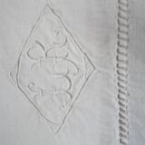 Set of 16 monogrammed linen thread towels
