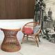 Easy Chair Hand-Woven in Wicker Rattan, Italy 1950s