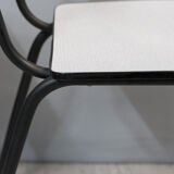 Set of 2 formica chairs in white/grey