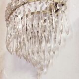 Classic crystal sconces. France, 1950s