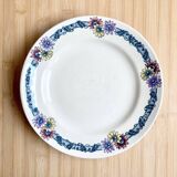 Assiette sur pied / Longchamp / terre de fer polychrome