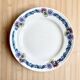 Footed plate / Longchamp / polychrome iron earth