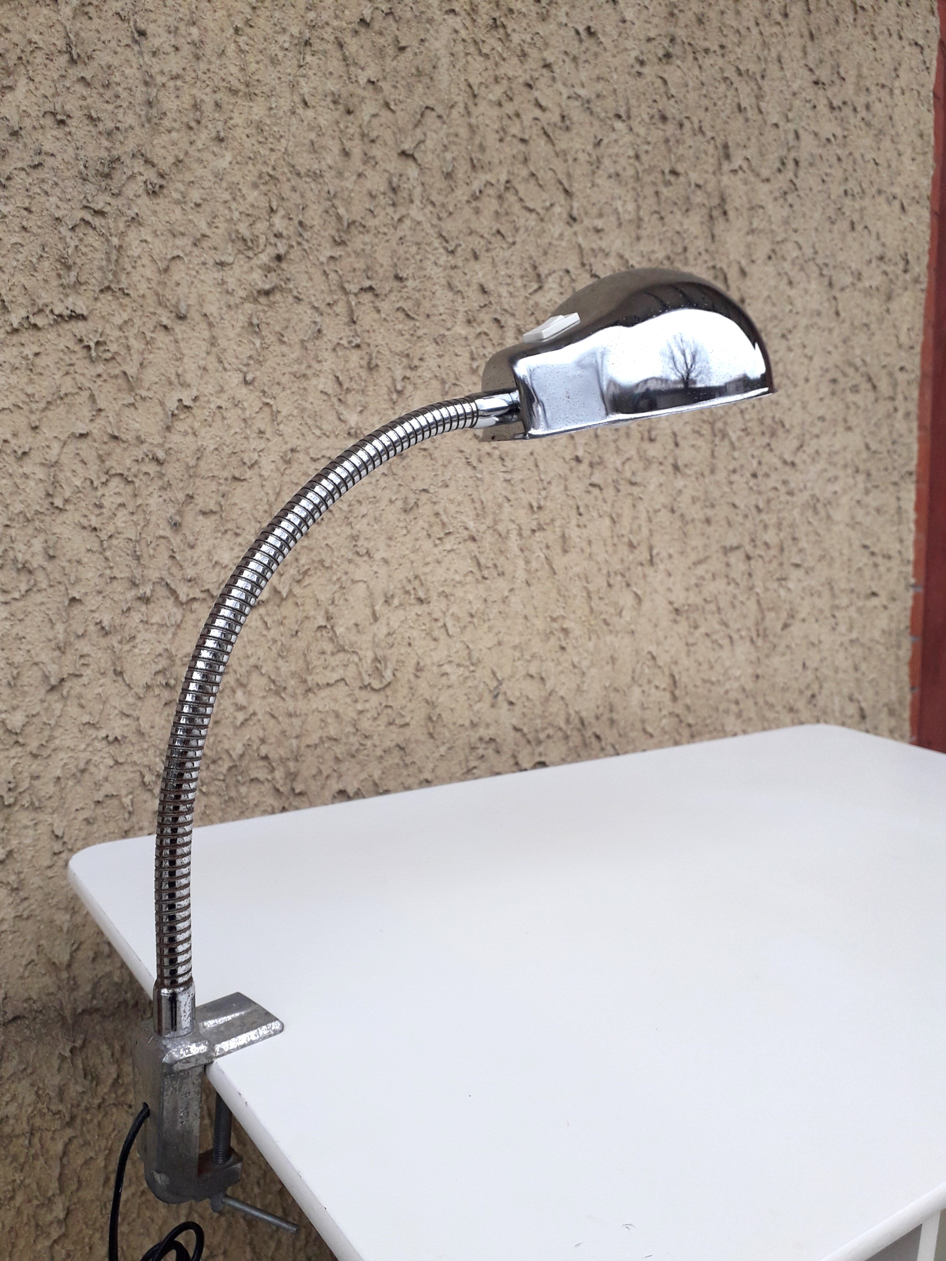 Italian industrial lamp RIMSA - Chrome metal - 1960
