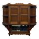 Early 20th-century English wall shelf in walnut.