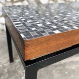 Mid-century teak coffee table with graphic motif, Germany 1950-60