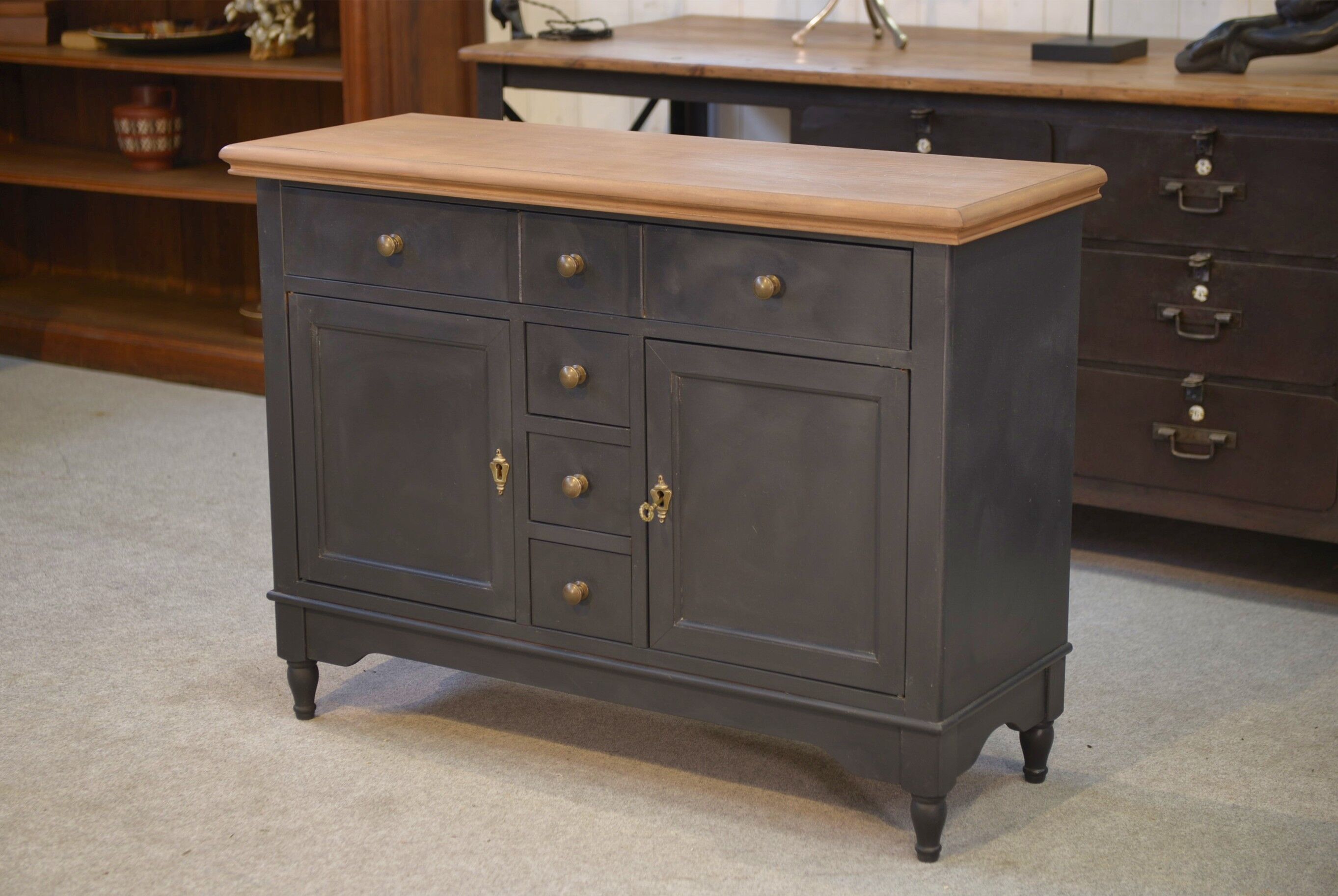 Small buffet in cherry wood 1960s