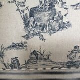 Old screen completely restored in toile de Jouy