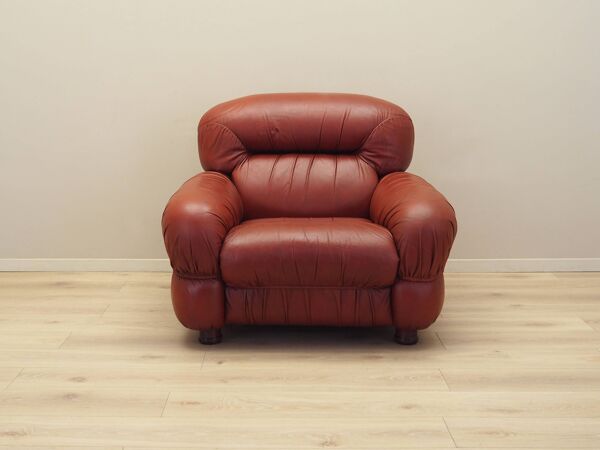 Fauteuil bourgogne, design italien, années 1970, production : Italie