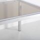 Vintage Roche Bobois table in chrome and smoked glass, 70s