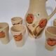 Poet-Laval enameled ceramic orangeade service