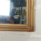 Rattan mirror and leather 100x60