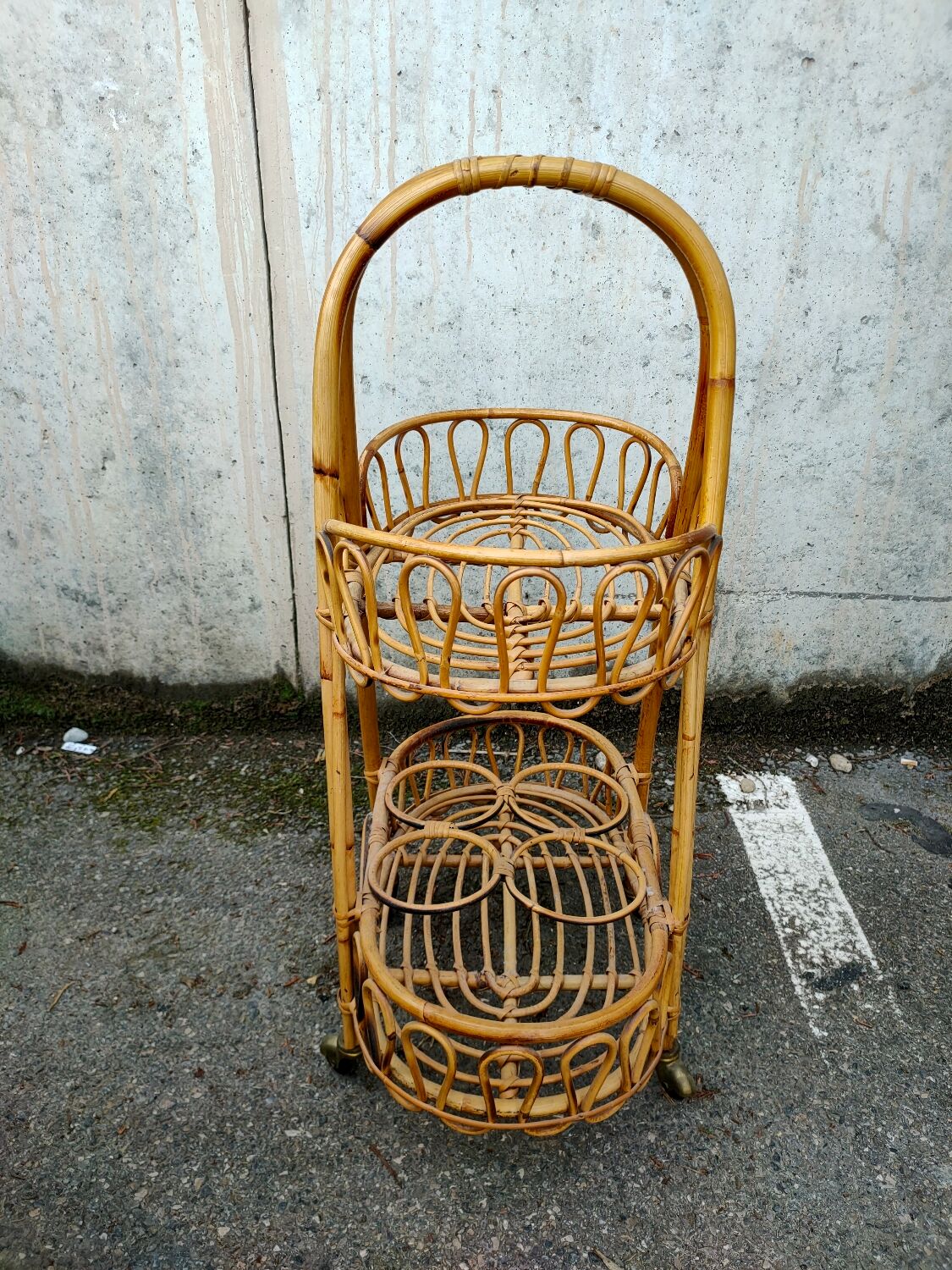 Vintage rattan wheels