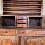 19th century Dauphinois sideboard in cherry wood, 2-part sideboard