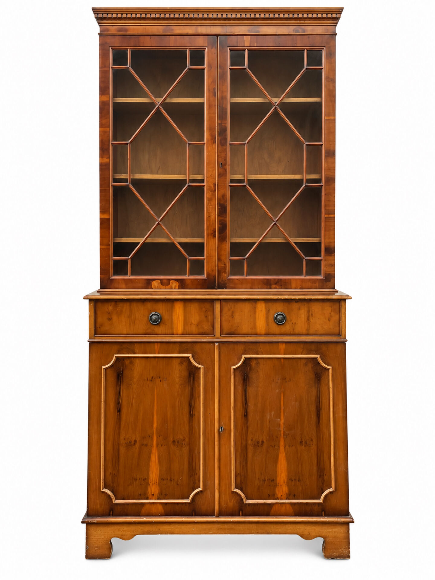 19th-century vintage English display cabinet