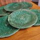 Set of 6 dessert plates in slip Gien