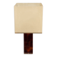 1970 lamp, white plexiglass lampshade, double patina amber base