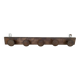 Vintage Wall Coat Rack x5 Wooden 1960s #E428