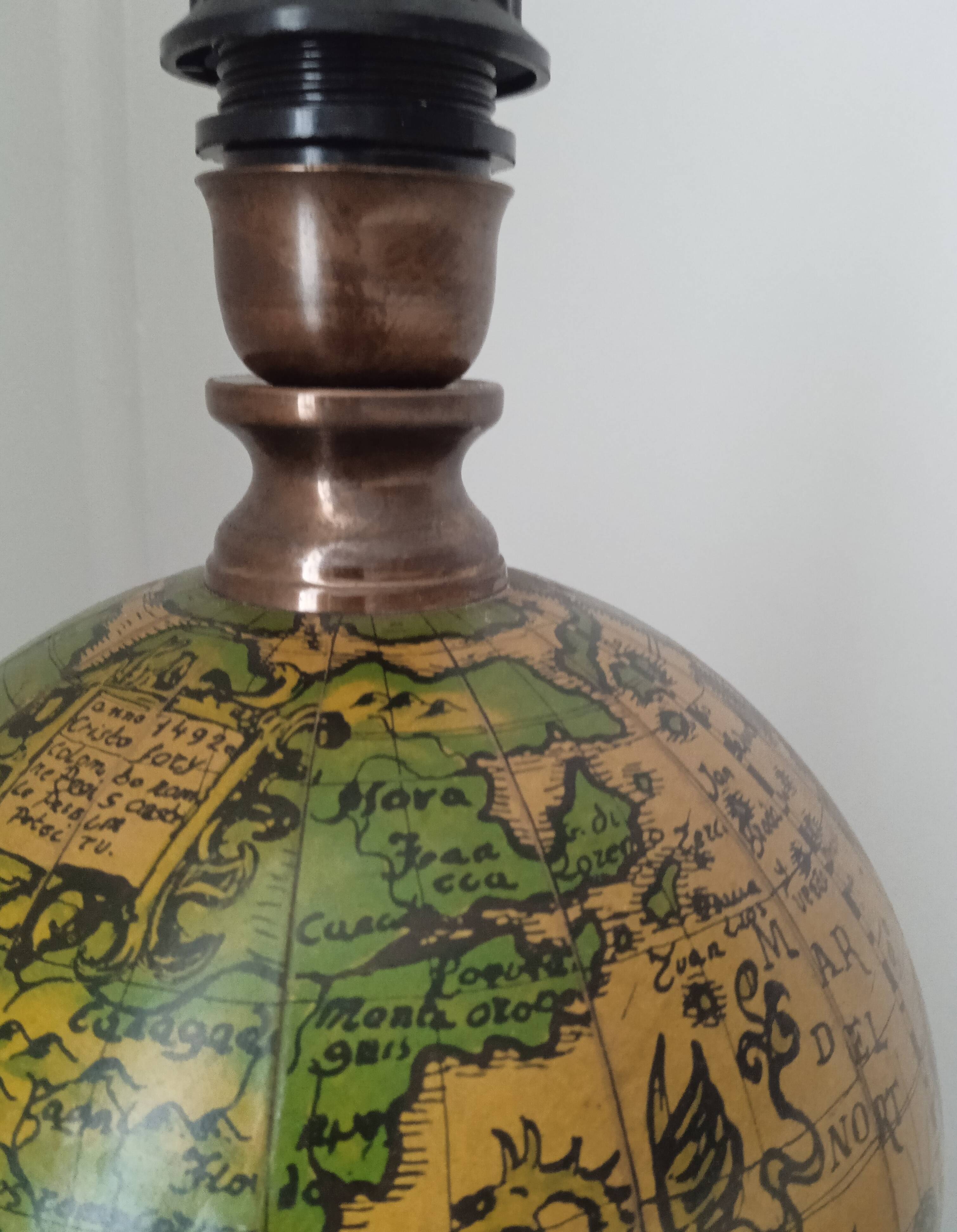 Vintage globe desk lamp base