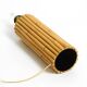 Large 1970s Italian bamboo table lamp with large oiled paper shad