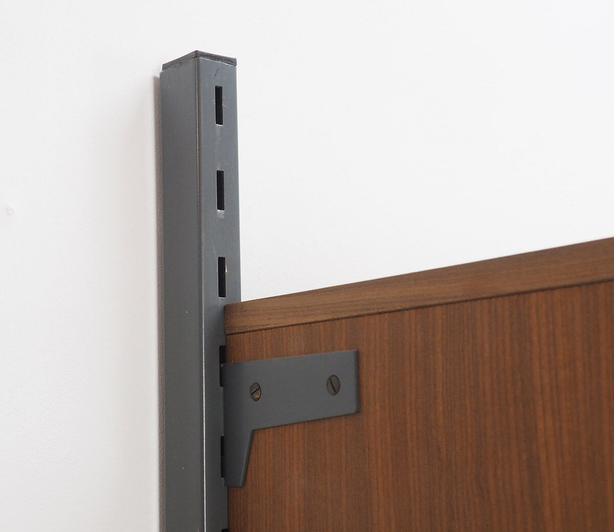 Teak and metal wall unit by Simplalux, 1960's
