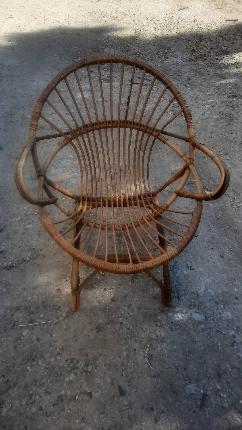 Rattan and bamboo garden furniture