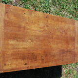 Rustic old wooden coffee table with crossbar and drawer