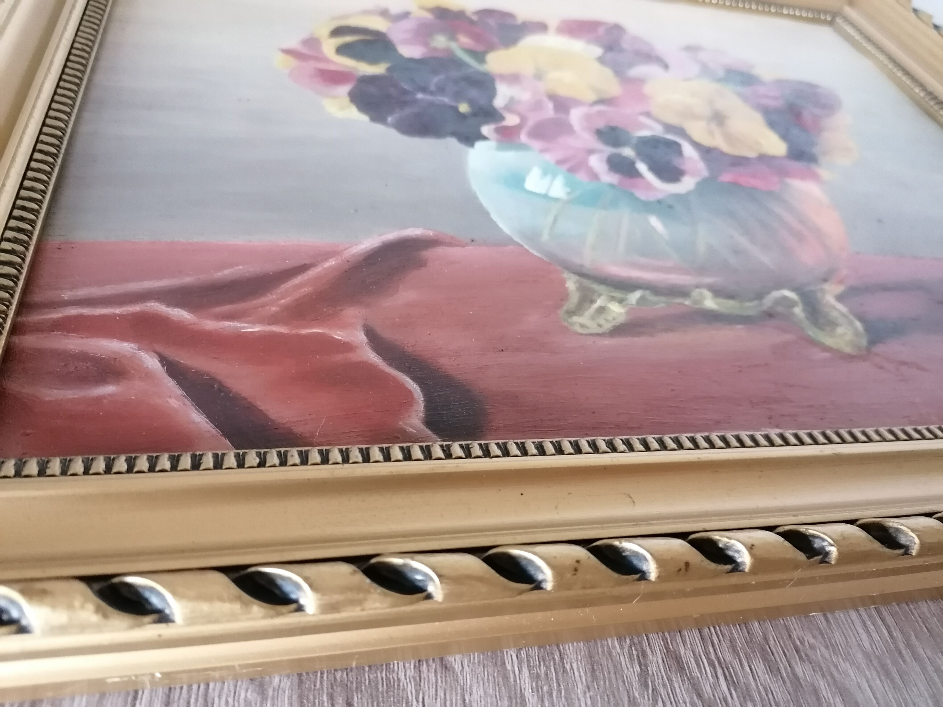 Painted painting on wood