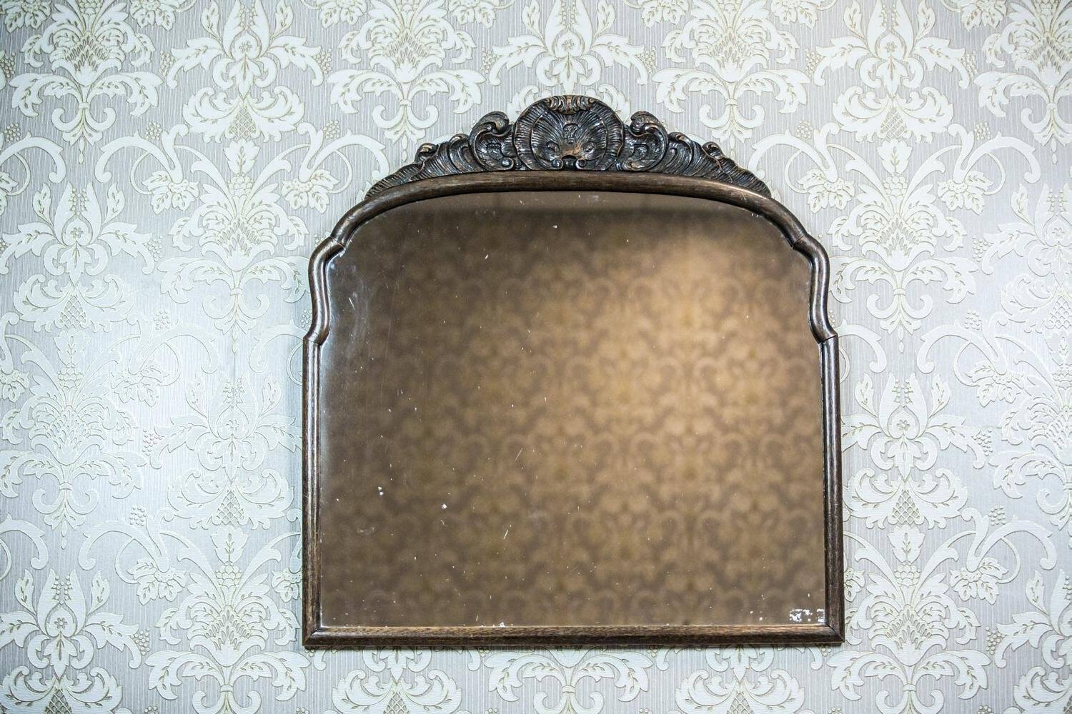 Antique Neo-Rococo Mirror in Wooden Frame, 1890s