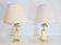 Regency Fruit Bowl Table Lamps in Brass and Crystal from Maison Le Dauphin, 1970s, Set of 2