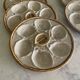 Set of 6 plates and 1 large oyster dish. Saint Clément.