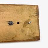 Vintage industrial wood and metal coat rack