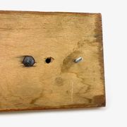 Porte-manteaux industriel vintage bois et métal