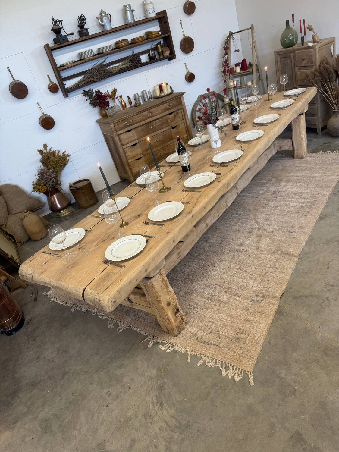 Very large renovated farmhouse table