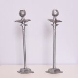Aluminium candlesticks, 1970s