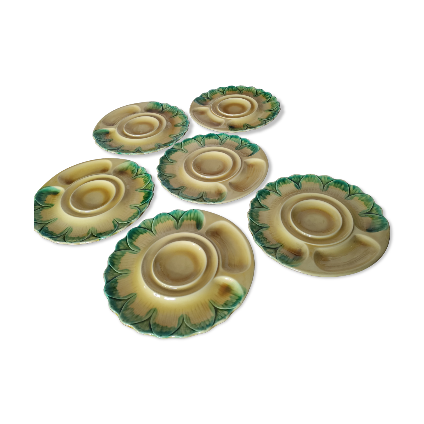 Series of 6 Orfinox Artichoke Plates