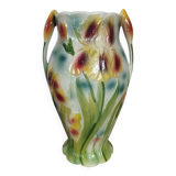 Barbotine vase with numbered iris of saint clement