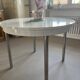 Table ronde extensible en formica, années 70