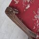 1920-30s, Danish armchair, furniture cotton fabric, hand carved oak wood.