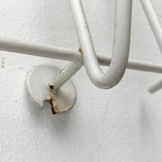 Minimalist German rope coat rack from the mid-century, 1960s.