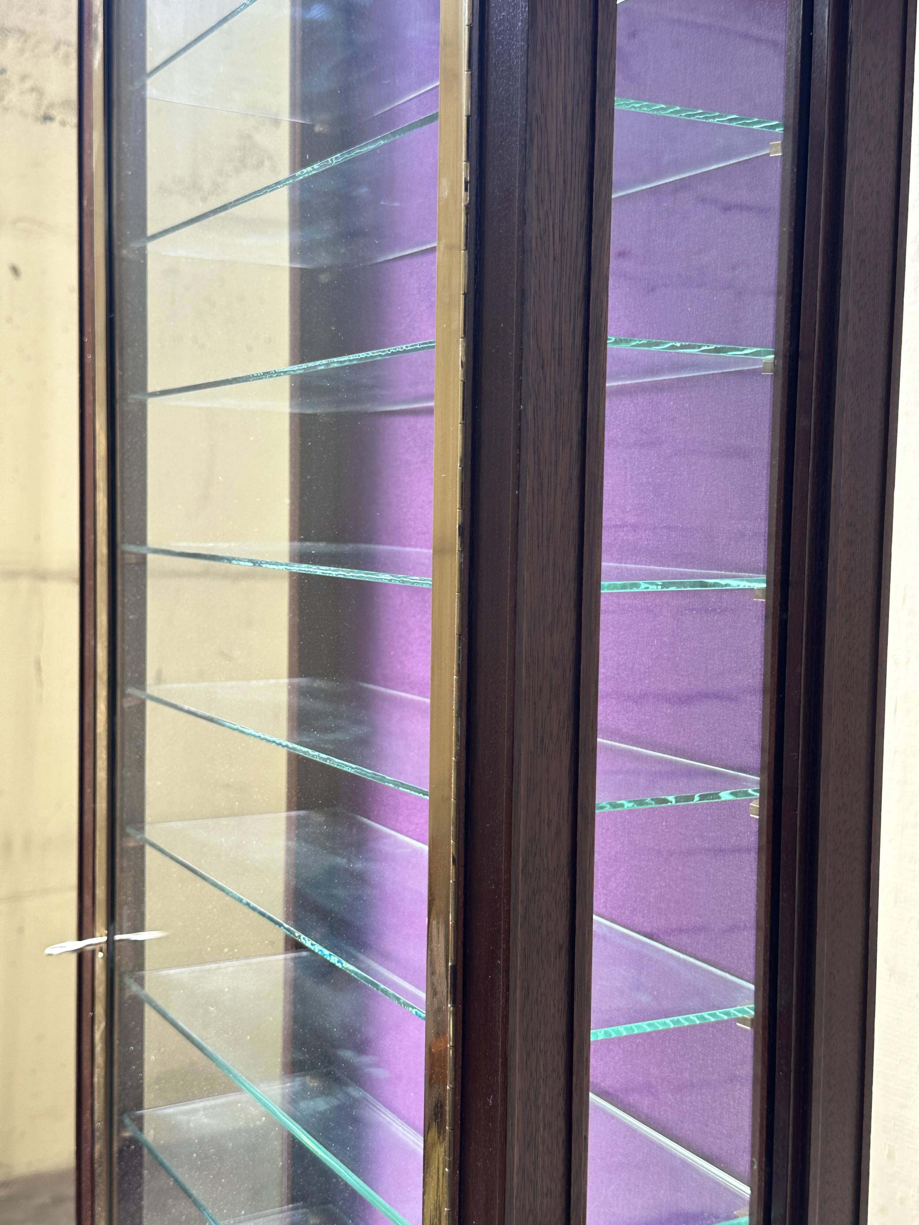 20th-Century “Pope Purple” Oak Display cabinet