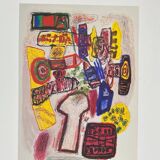Guillaume Corneille (Cobra Painter 1922-2010) Poster Furia Color de Amor, with workshop stamp