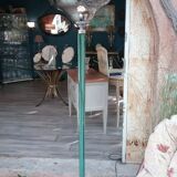 Vintage floor lamp in glass and chrome