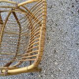 Rattan shell chair