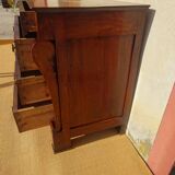 Antique solid walnut chest of drawers with scrolls