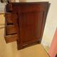 Antique solid walnut chest of drawers with scrolls