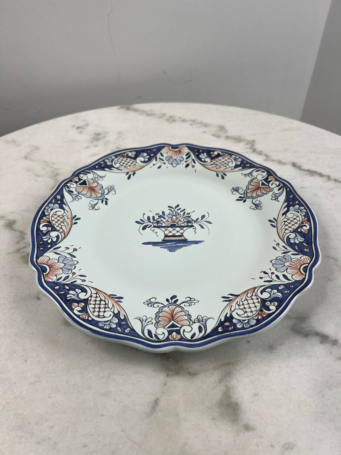 plate decorative plate Rouen Handmade