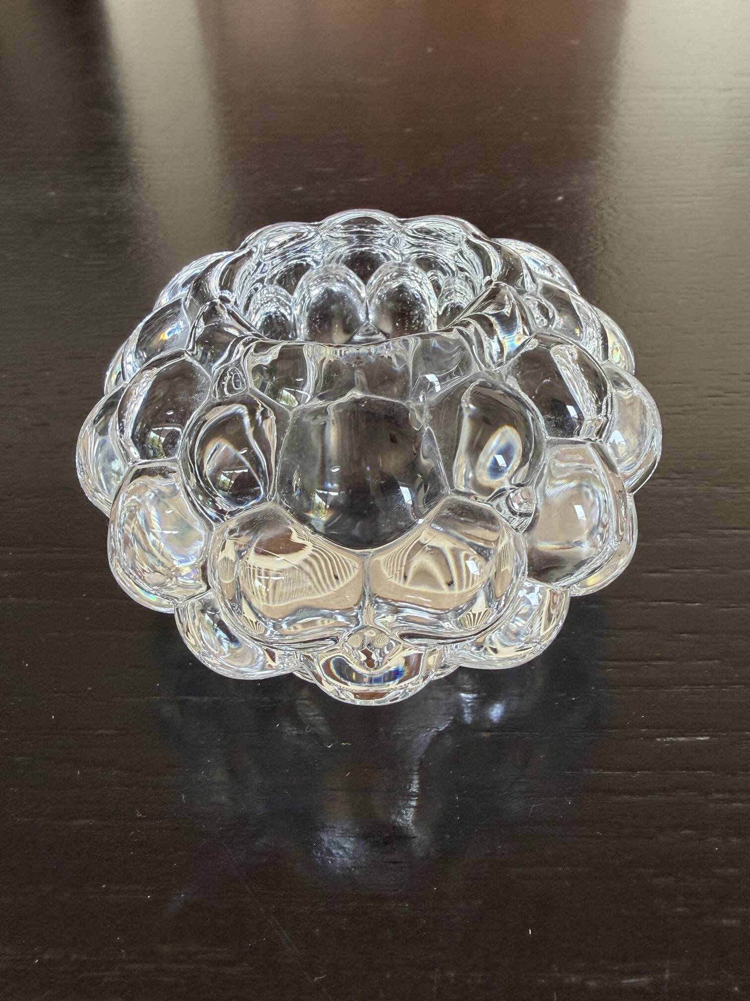 candle holder lantern in crystal Orrefors Sweden